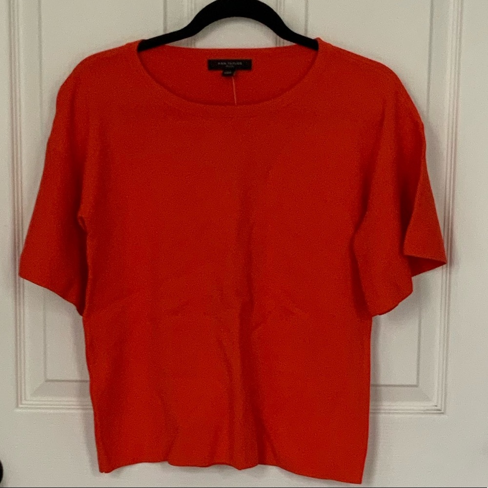 Coral Knit Sweater Top - Ann Taylor